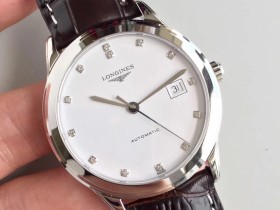 YC精品LONGINES浪琴軍旗系列L4.774.4.27.6男士機(jī)械鑲鉆表 原裝開(kāi)模1:1復(fù)刻